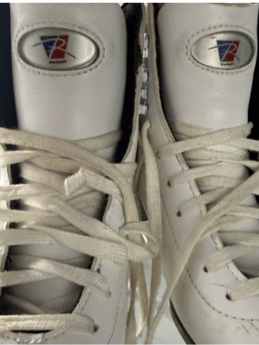 Jackson Excel White Ice  Skates Girl Laces size 3 kid figure skating sport